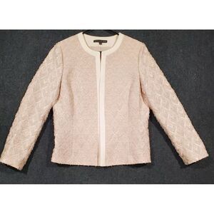 Preston and York Women's Open Dress Jacket Size 10 Cream Open Front